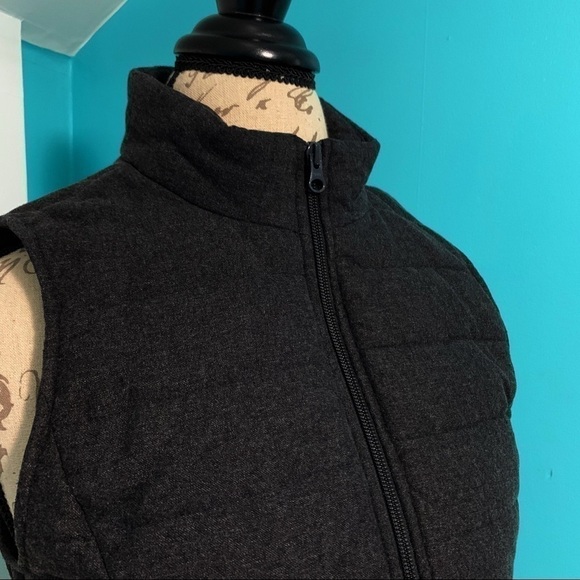 J. Jill Dark Charcoal Gray Quilted Vest - Picture 4 of 6